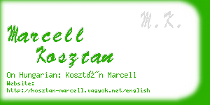 marcell kosztan business card